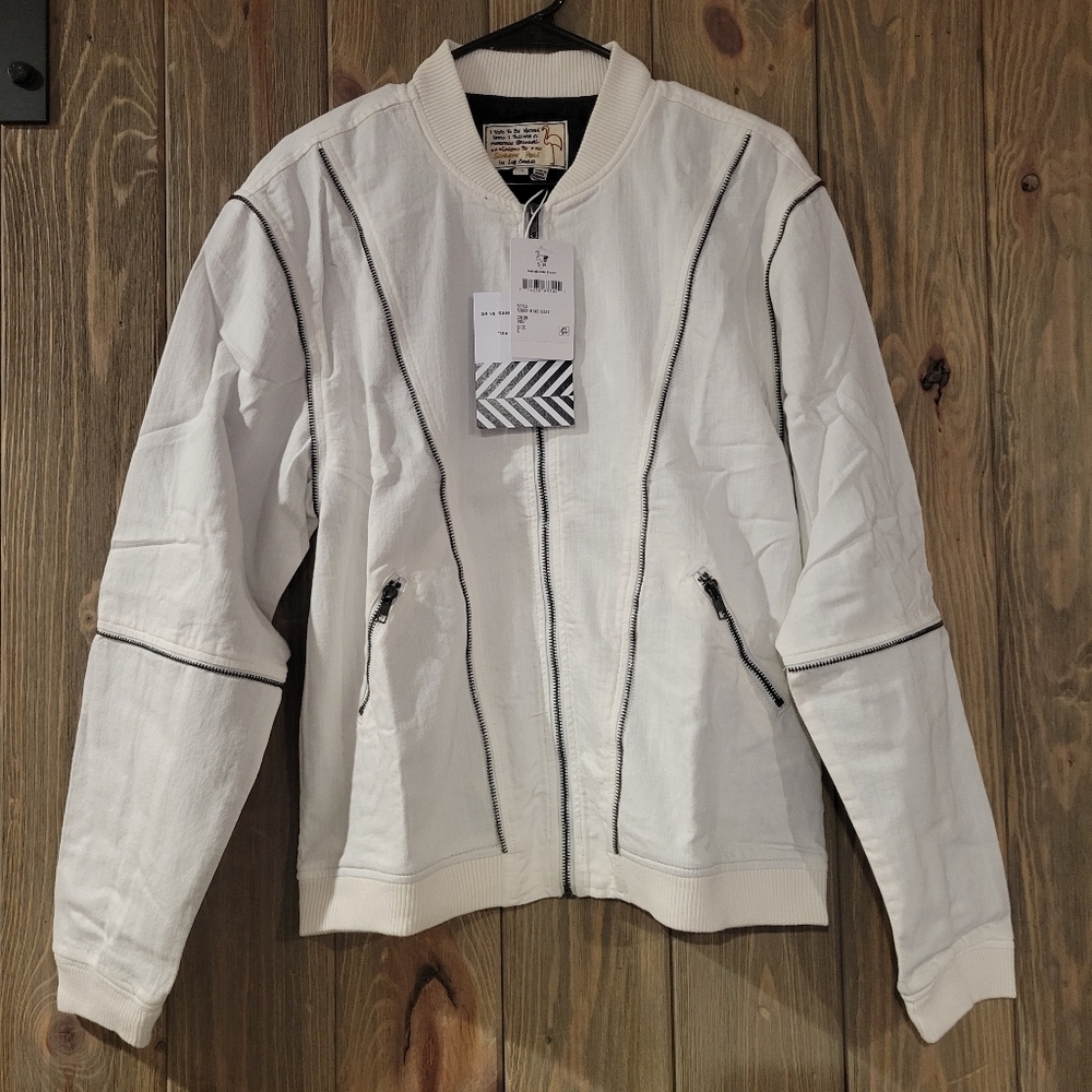 Sandrine rose white denim jacket